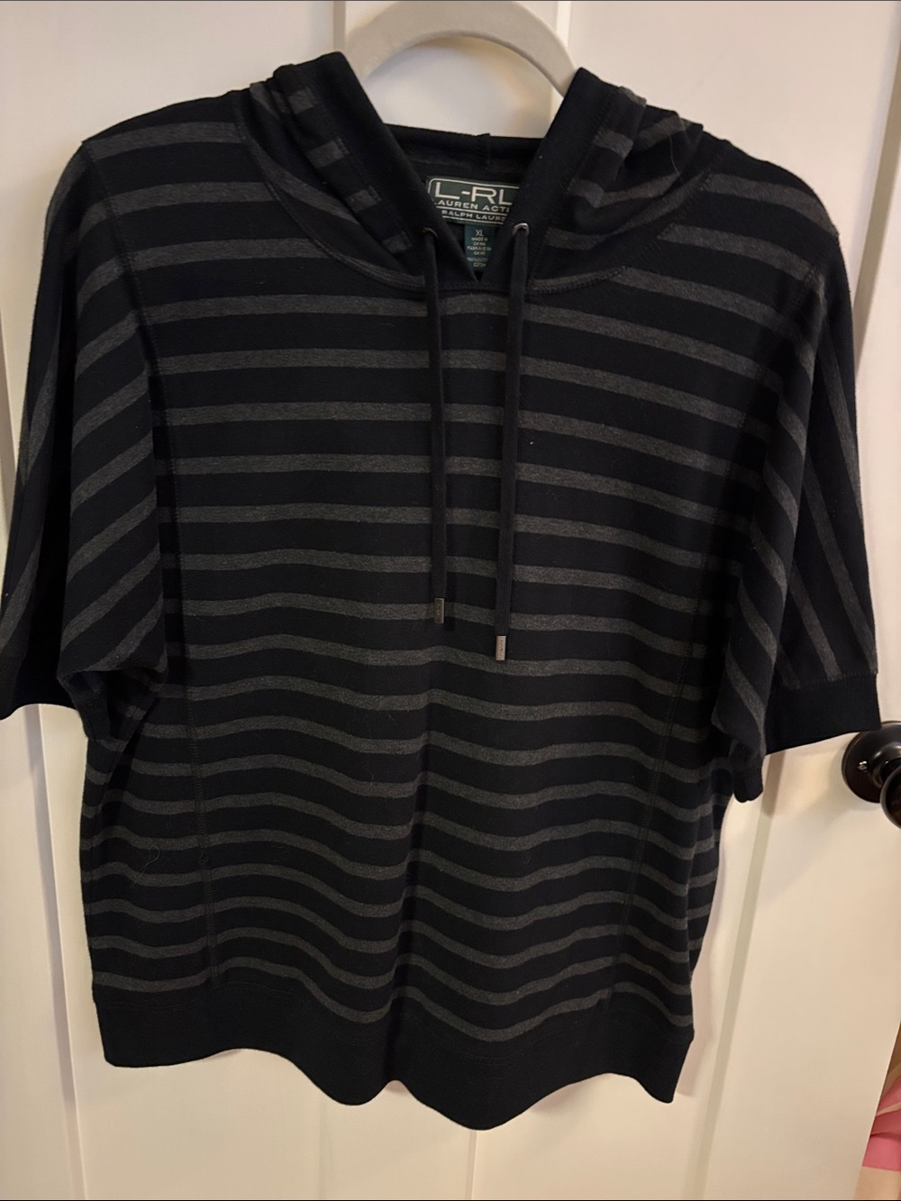 Ralph Lauren Black and Gray Striped Sweater